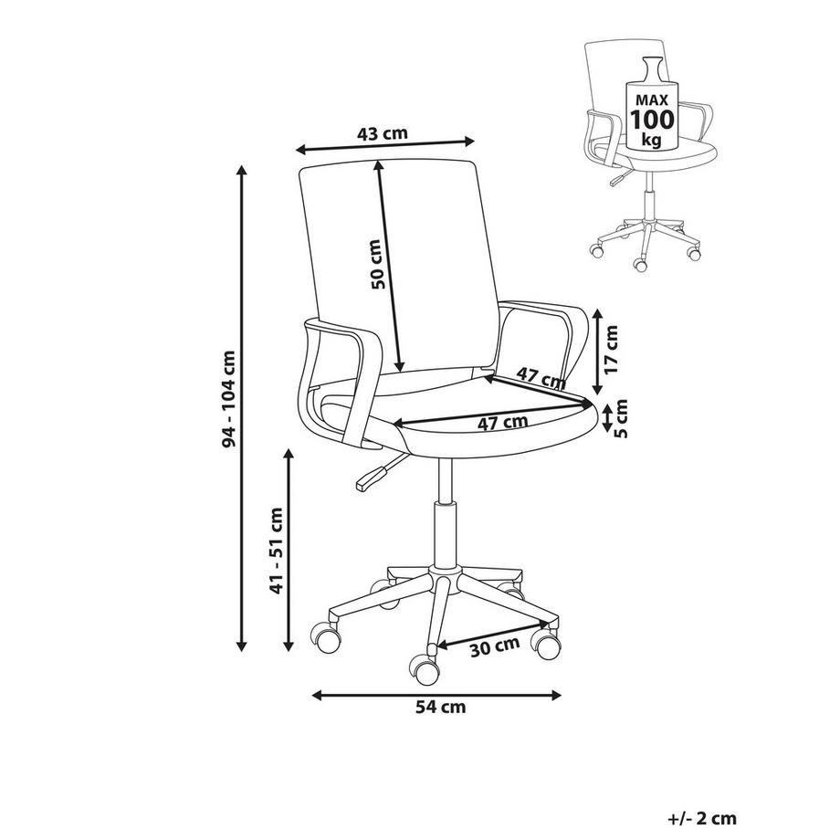 Beliani Bürostuhl aus Mesh Modern EASE  