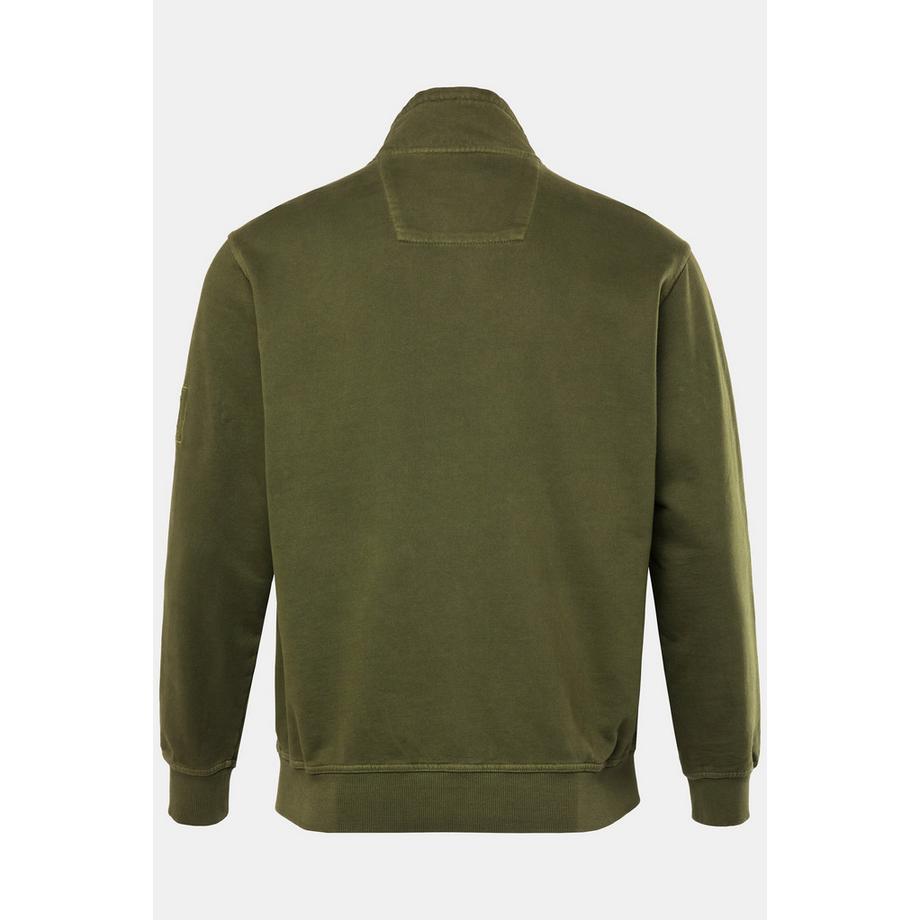 JP1880 Sweatjacke Stehkragen Badges Vintage Look  