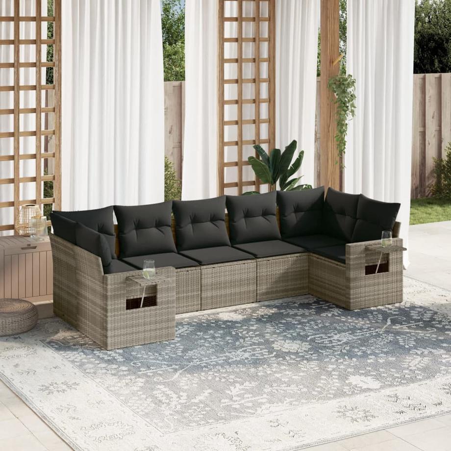 VidaXL set divano da giardino Polirattan  