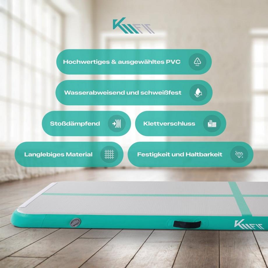 KM-Fit  Tappetino da ginnastica gonfiabile Airtrack Fitness Sport Gym Mat 5 m 