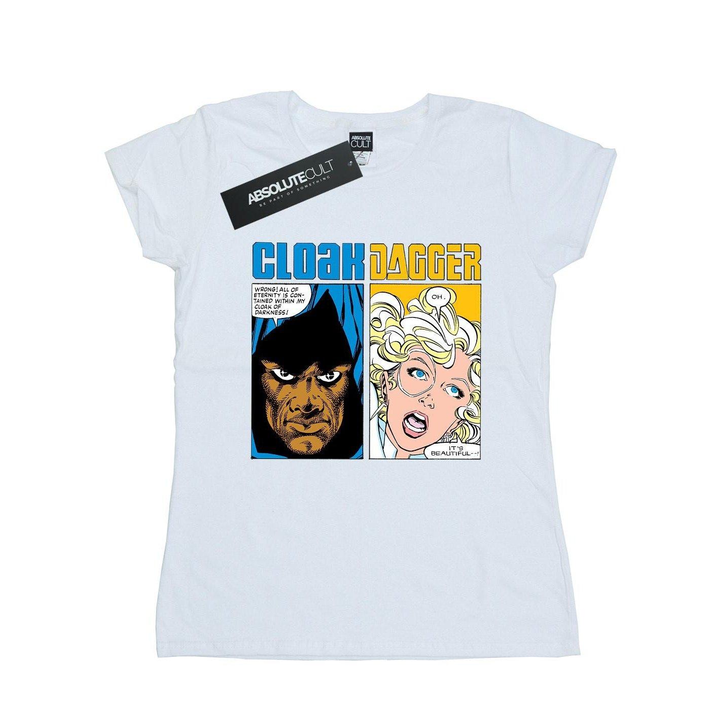 Image of Cloak And Dagger Comic Panels Tshirt Damen Weiss M