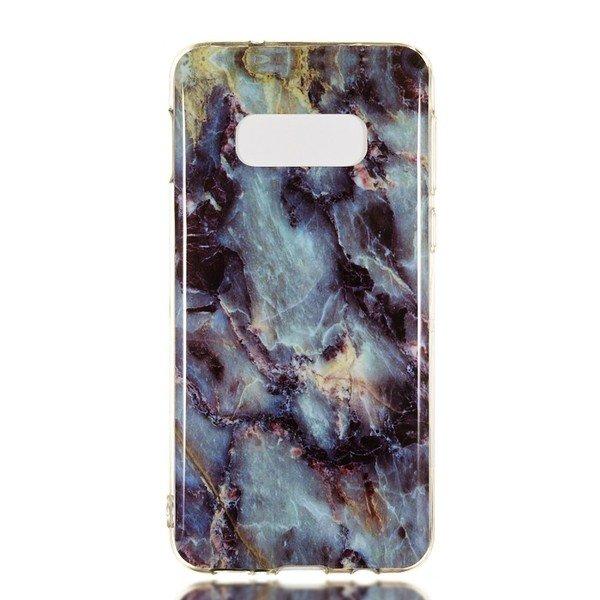 Image of Galaxy S10e - Softes Silikon Gummi Case cyan Marble
