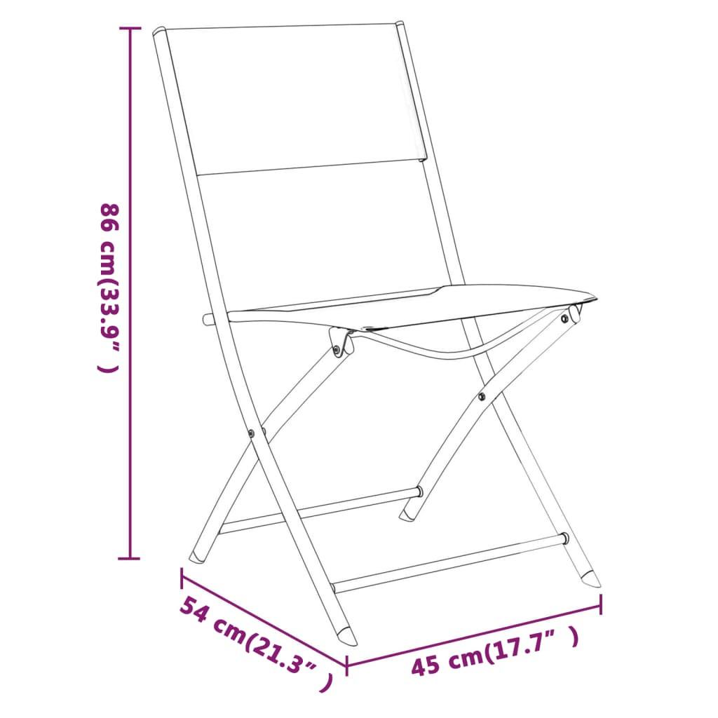 VidaXL Chaise d'extérieur pliable tissu  