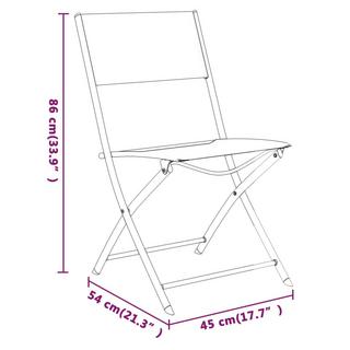 VidaXL Chaise d'extérieur pliable tissu  