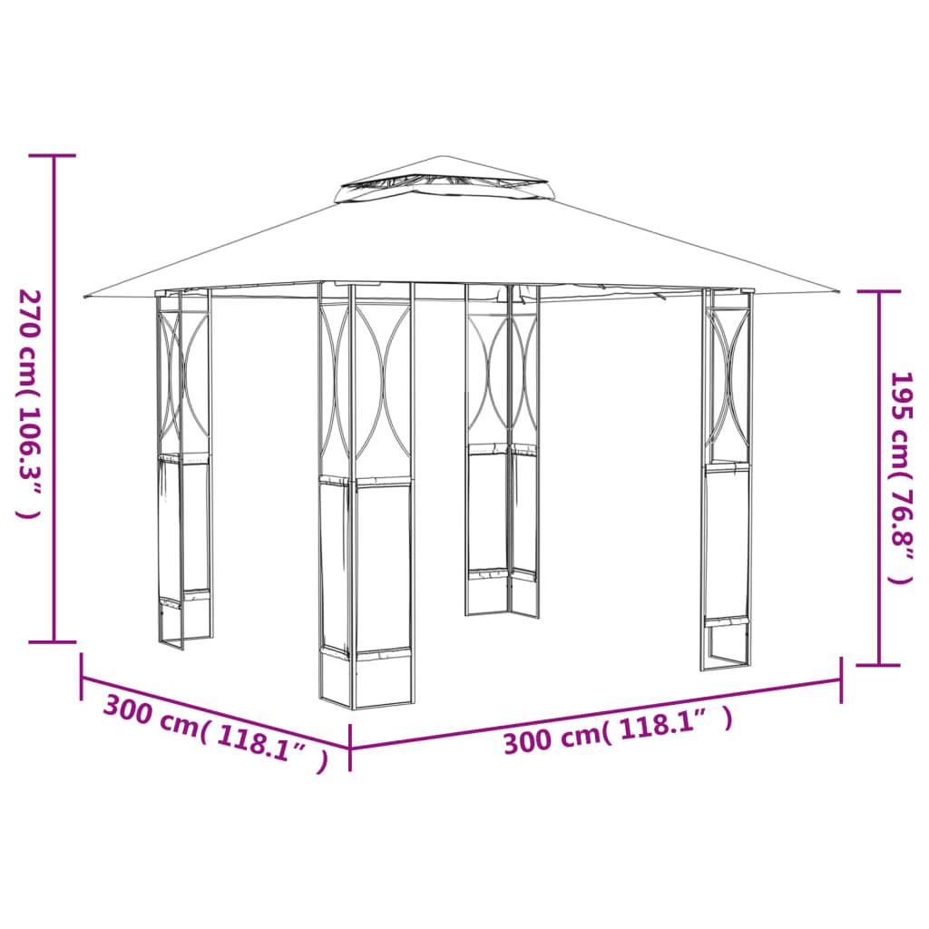 VidaXL gazebo Acciaio  