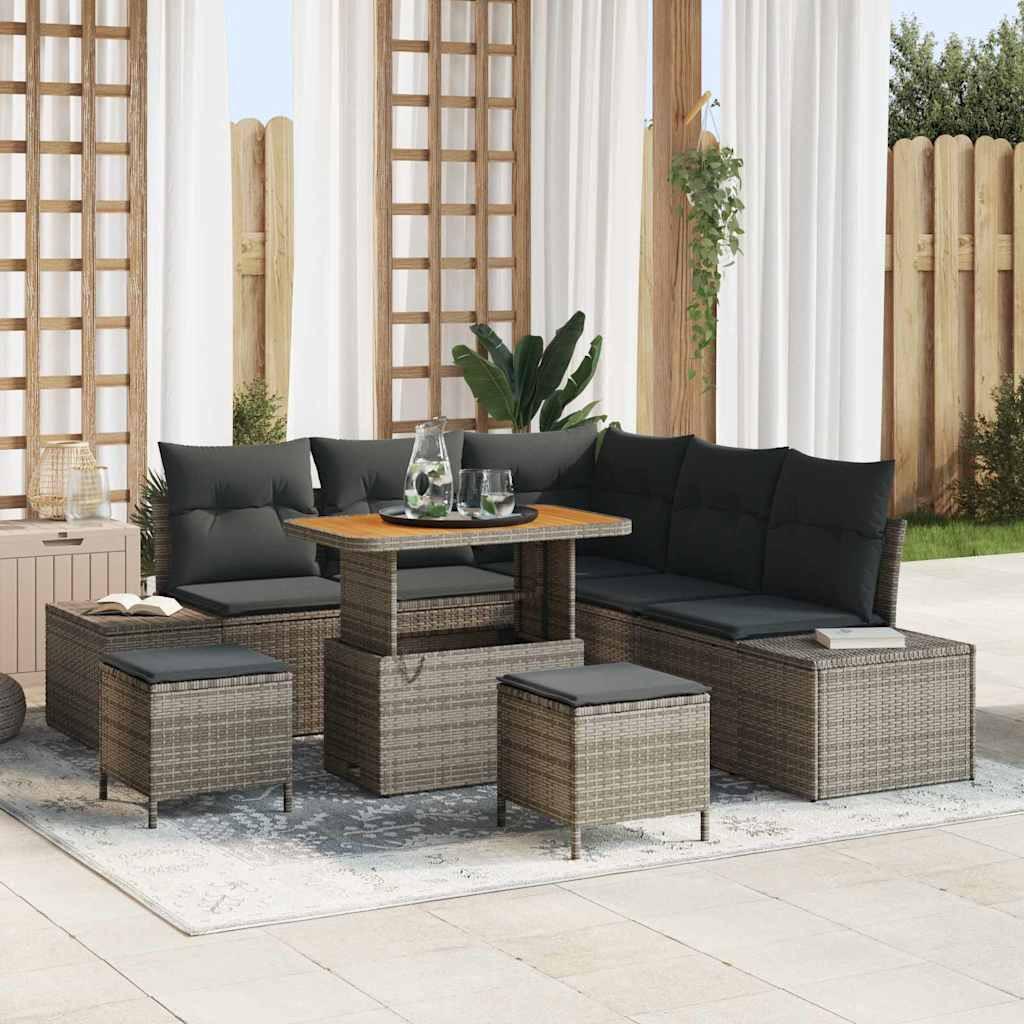 VidaXL Garten-sofa-set poly-rattan  