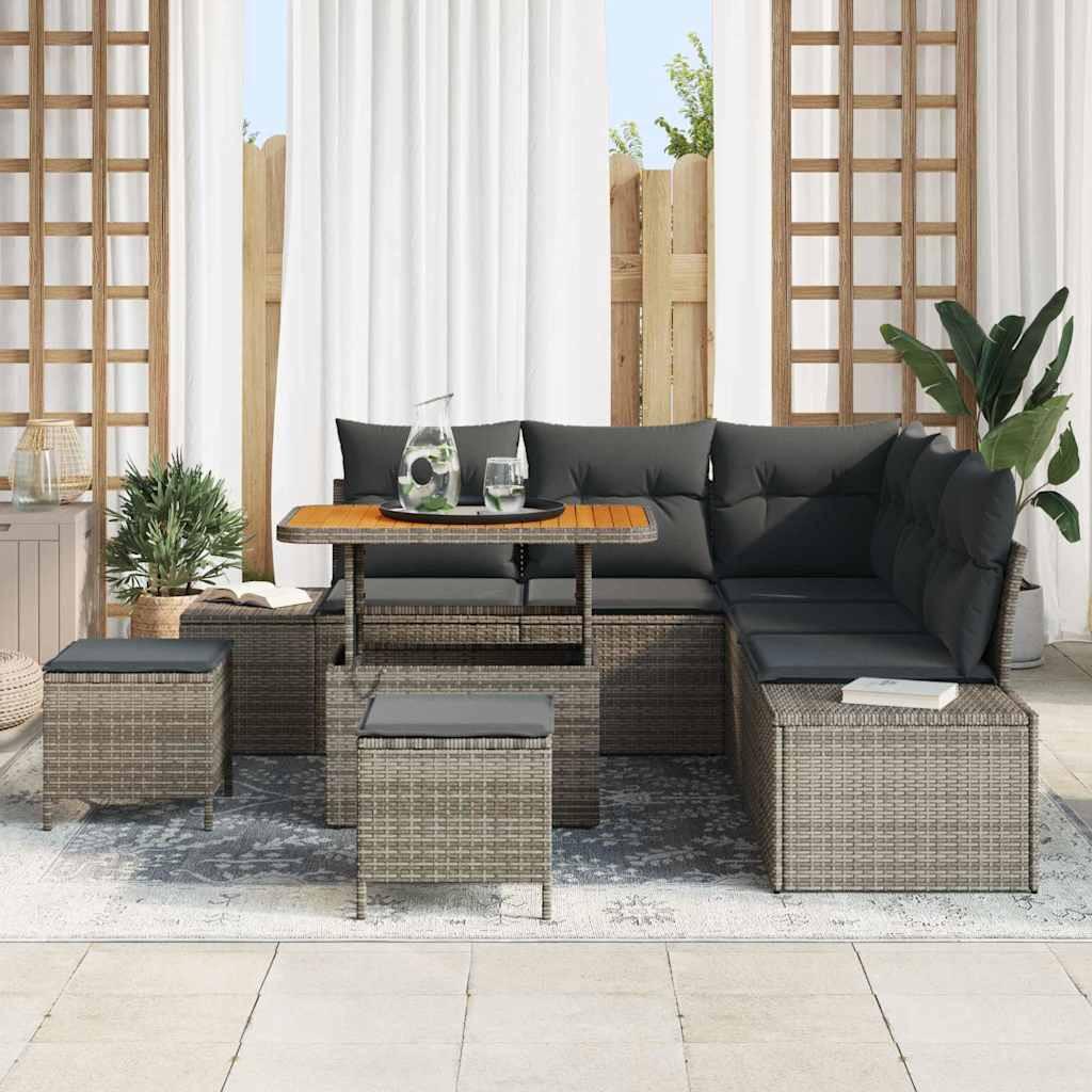 VidaXL Garten-sofa-set poly-rattan  
