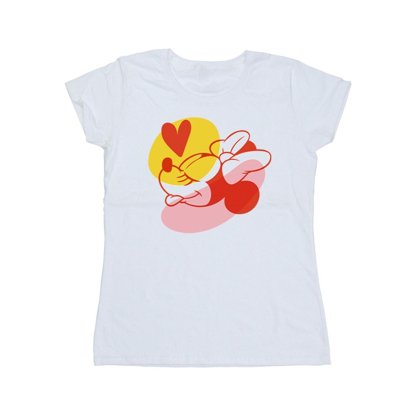 Image of Minnie Mouse Tongue Heart Tshirt Damen Weiss S