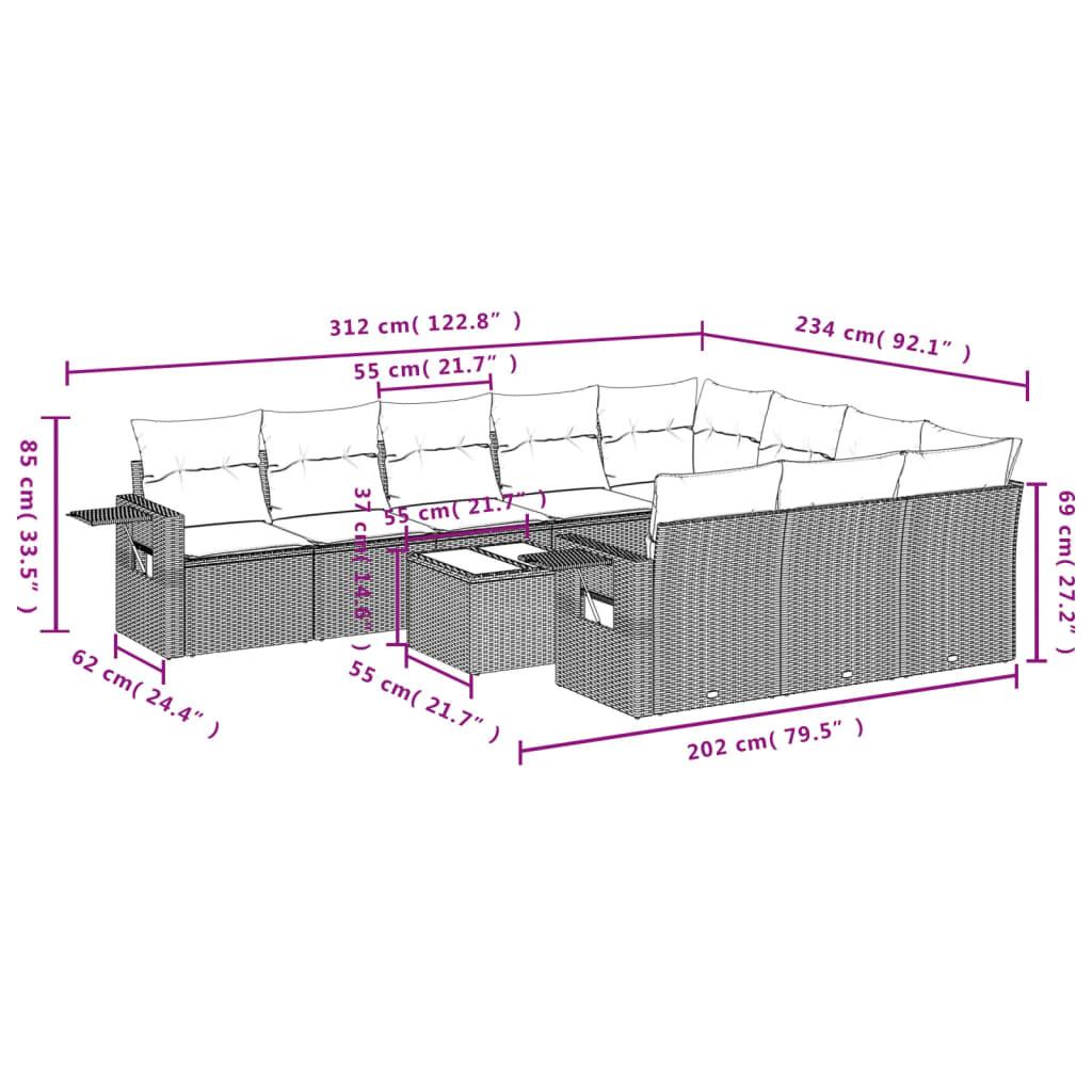 VidaXL Garten sofagarnitur poly-rattan  