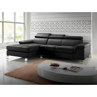 Vente-unique Ecksofa Leder MISHIMA Ecke Links  