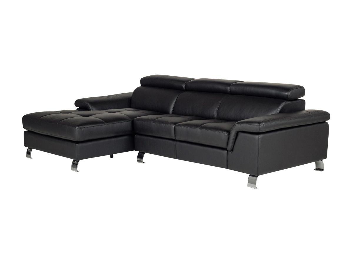 Vente-unique Ecksofa Leder MISHIMA Ecke Links  