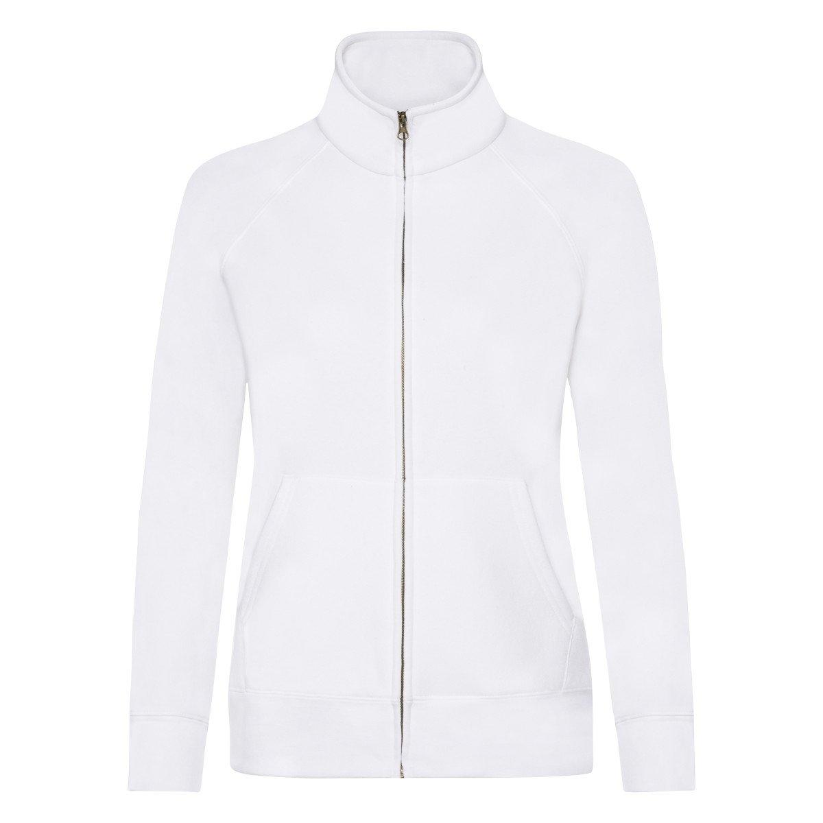 Image of Ladyfit Fleecesweatshirtjacke Damen Weiss XXL
