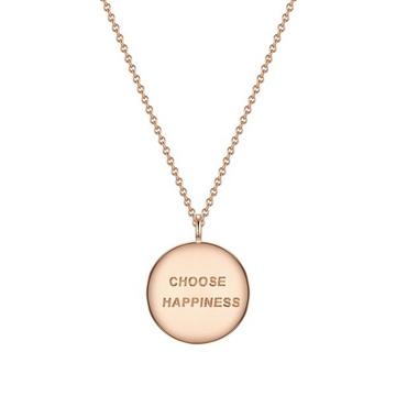 Femme Collier en argent CHOOSE HAPPINESS