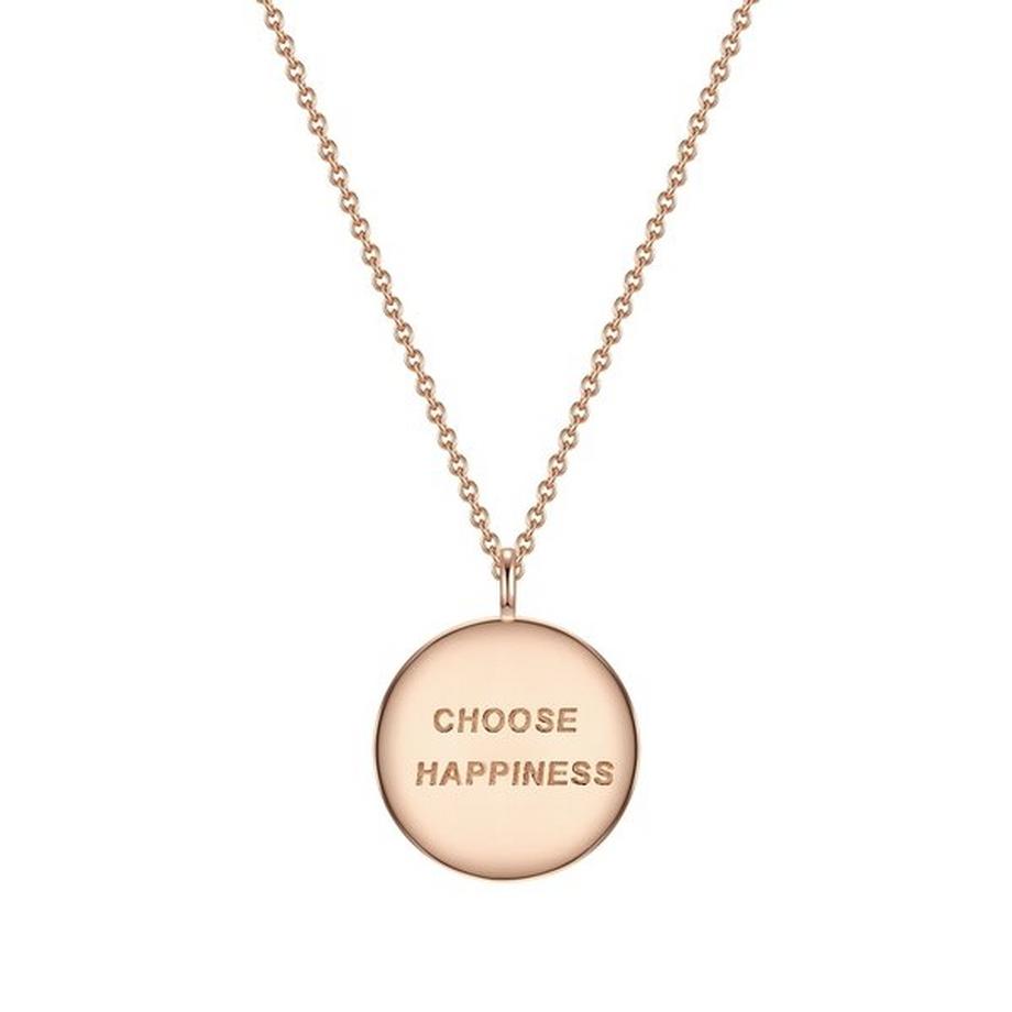 Femme Collier en argent CHOOSE HAPPINESS