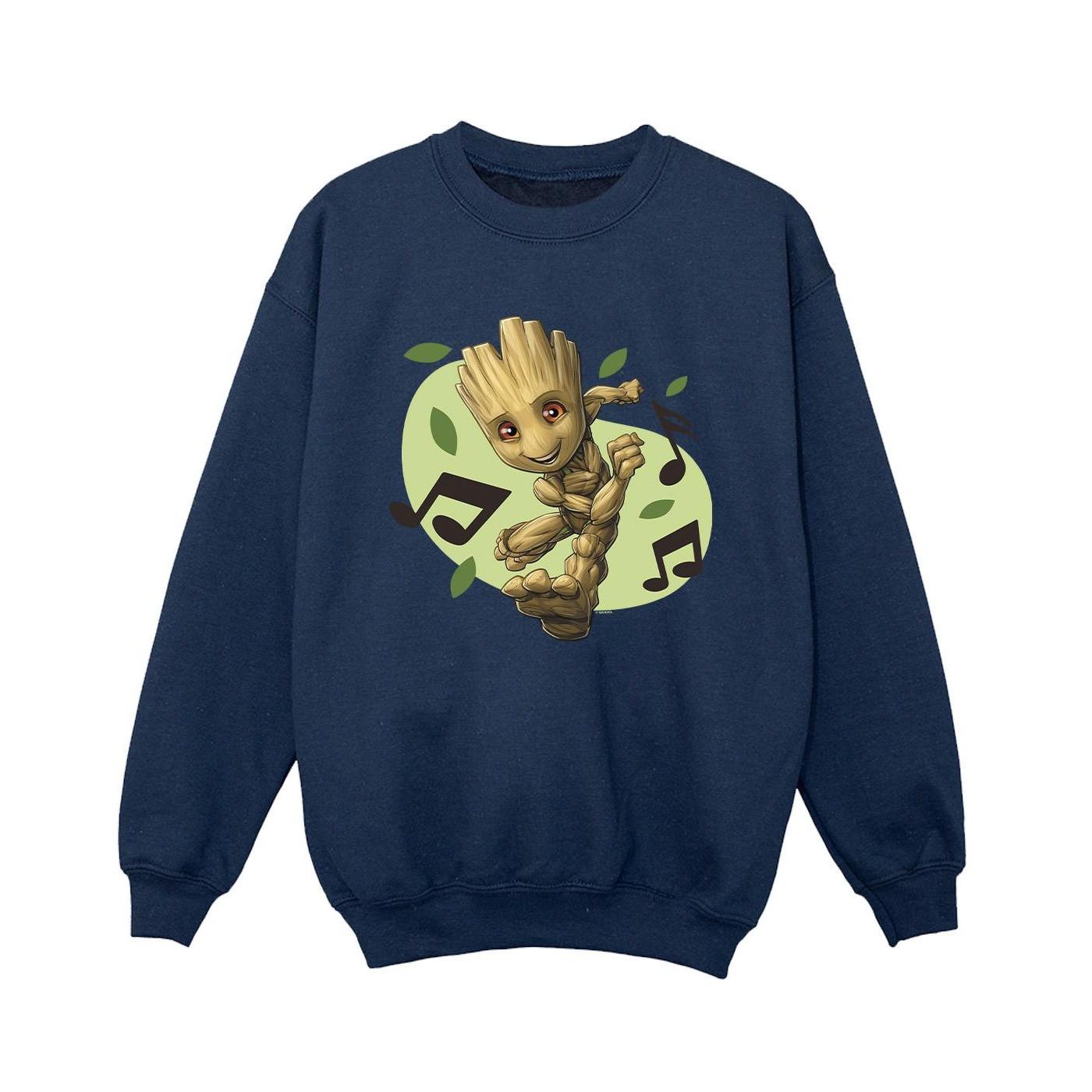Image of Guardians Of The Galaxy Groot Musical Notes Sweatshirt Jungen Marine 116