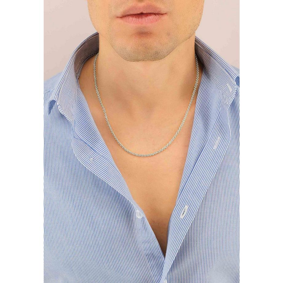 MUAU Schmuck  Collier Rundanker Weissgold 750, 2.7mm, 55cm 