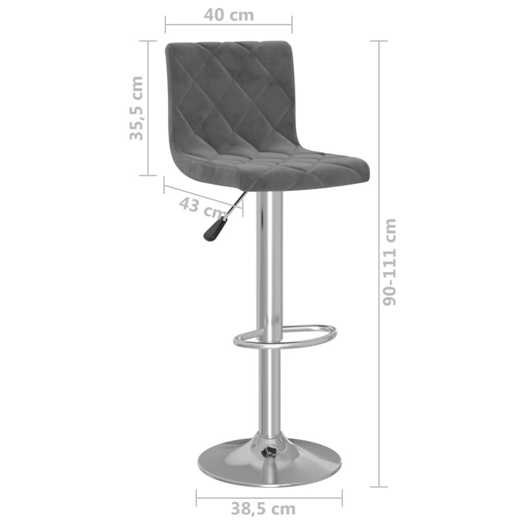 VidaXL Tabouret de bar velours  