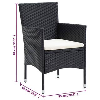 VidaXL set da pranzo Polirattan  