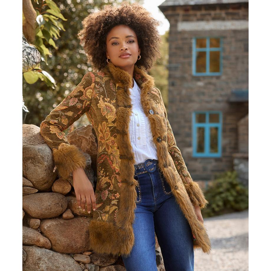 Joe Browns Cappotto Jacquard Stampa Floreale  