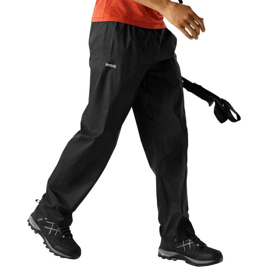 Pantalon Imperméable Uni À Taille Élastiquée