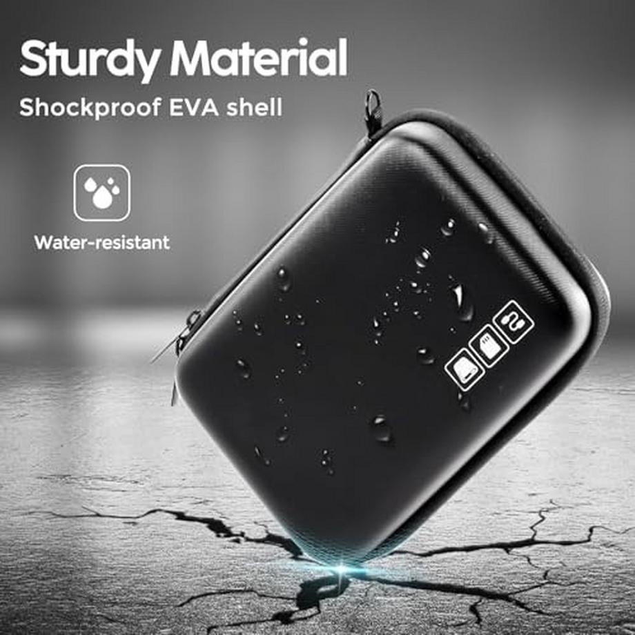 Only-bags.store  Hartschalenkoffer Tragbarer externer Festplattenkoffer für 2 Festplatten 