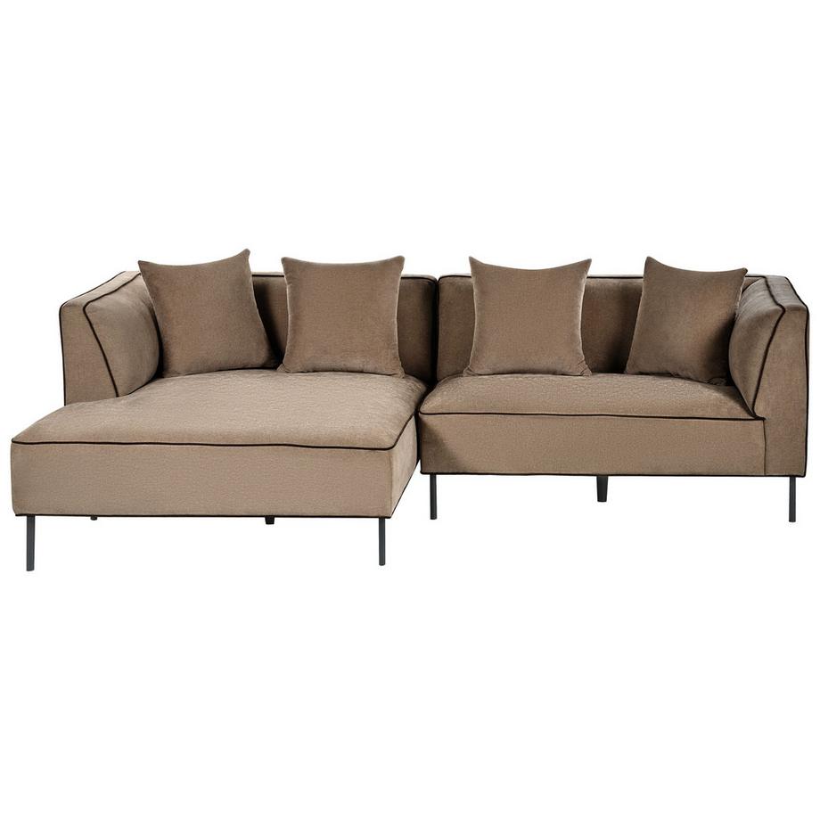 Rechtsseitiges Ecksofa aus Chenillegewebe Rustikal SATER