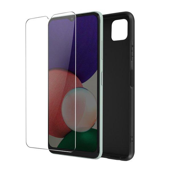 Image of Schutzhülle Galaxy A22 5G, Gehärtetes Glas 9H