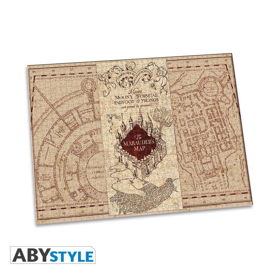 Abystyle  Puzzle - Indépendant de la langue - Harry Potter - 1000 pièces - Carte du Maraudeur 