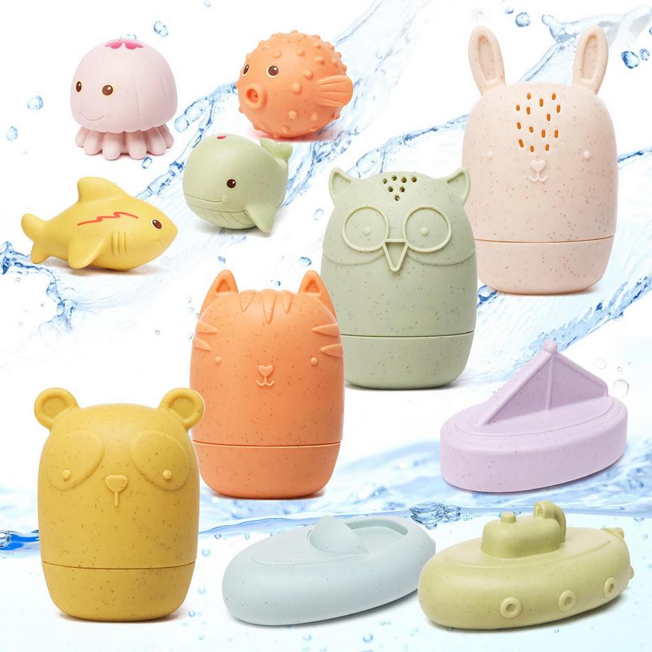 Baby Kinder Silikon Badespielzeug Formfrei, ohne Loch Wasserspielzeug