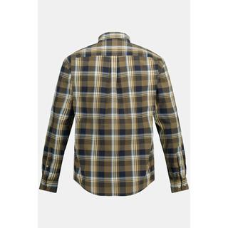 JP1880  Camicia a quadri dalla vestibilità moderna con maniche lunghe e colletto button-down, fino alla tg. 8XL 