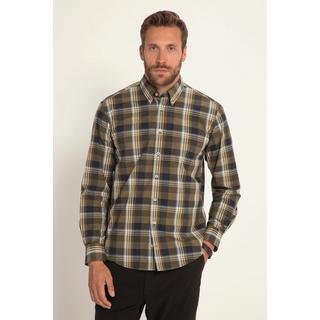 JP1880  Camicia a quadri dalla vestibilità moderna con maniche lunghe e colletto button-down, fino alla tg. 8XL 