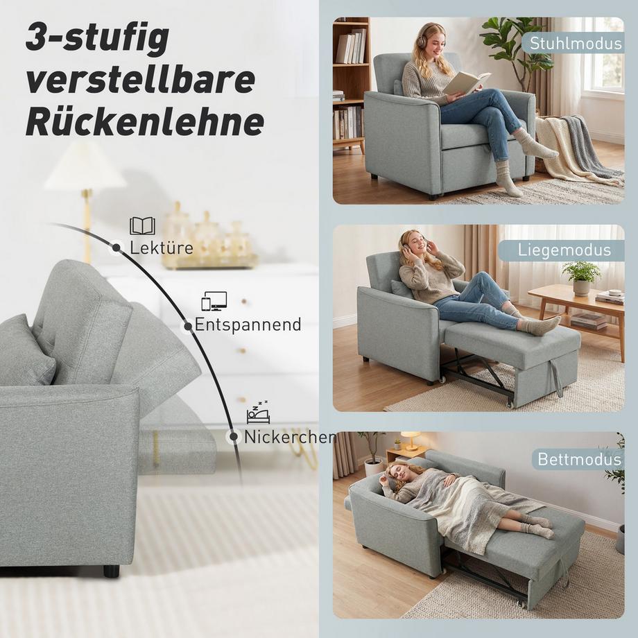 HOMCOM fauteuil convertible  