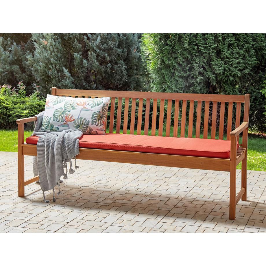 Beliani Banc avec coussin d'assise en Bois d'acacia certifié FSC® Rustique VIVARA  