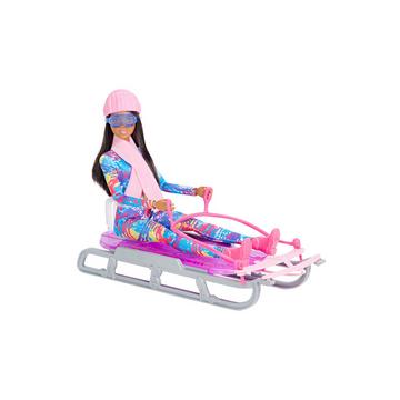 Poupée Barbie avec sa Luge