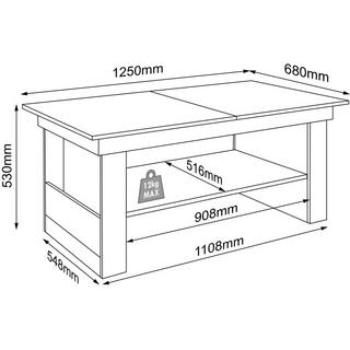 VCM Holz Kaffeetisch Kobila  