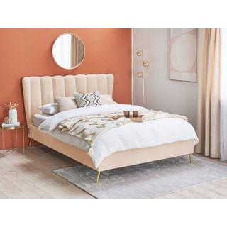 Beliani Bett mit Lattenrost aus Samtstoff Modern MIRIBEL  