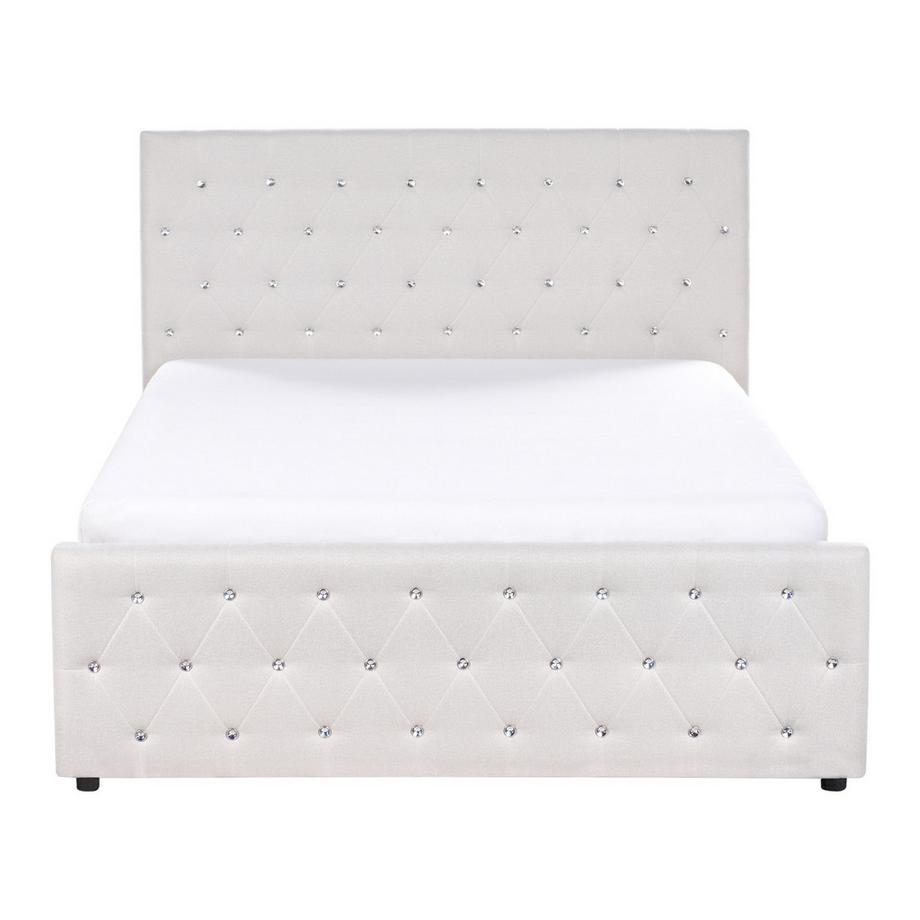 Beliani Letto contenitore en Tessuto Glamour AMIENS  