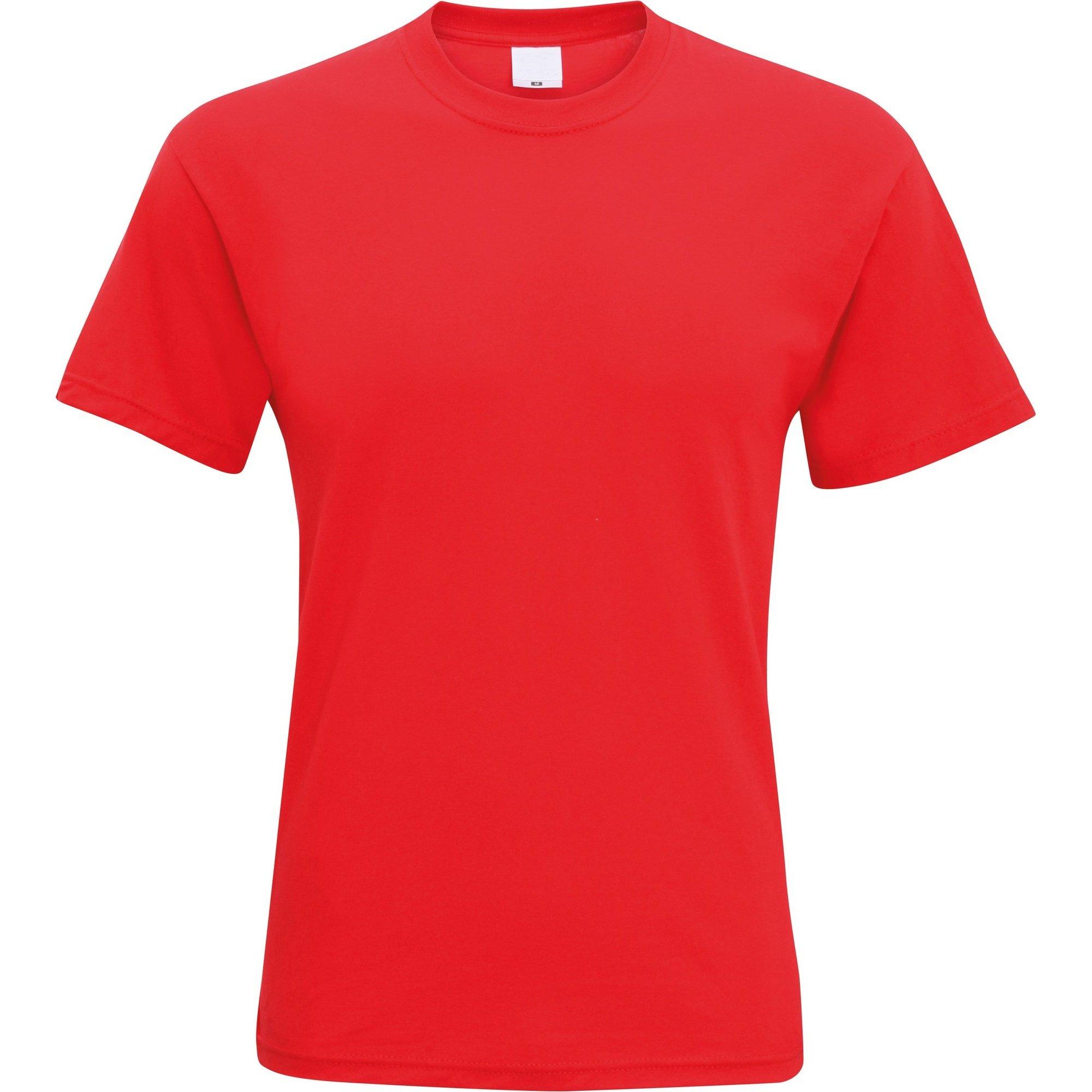Image of Kurzarm Freizeit Tshirt Herren Rot Bunt S