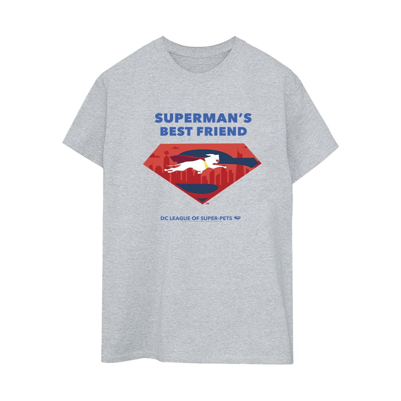 Image of Dc League Of Superpets Superman's Best Friend Tshirt Damen Grau 3XL