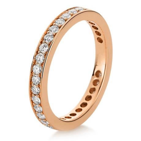 MUAU Schmuck  Mémoire-Ring 750/18K Rotgold Diamant 0.75ct. 