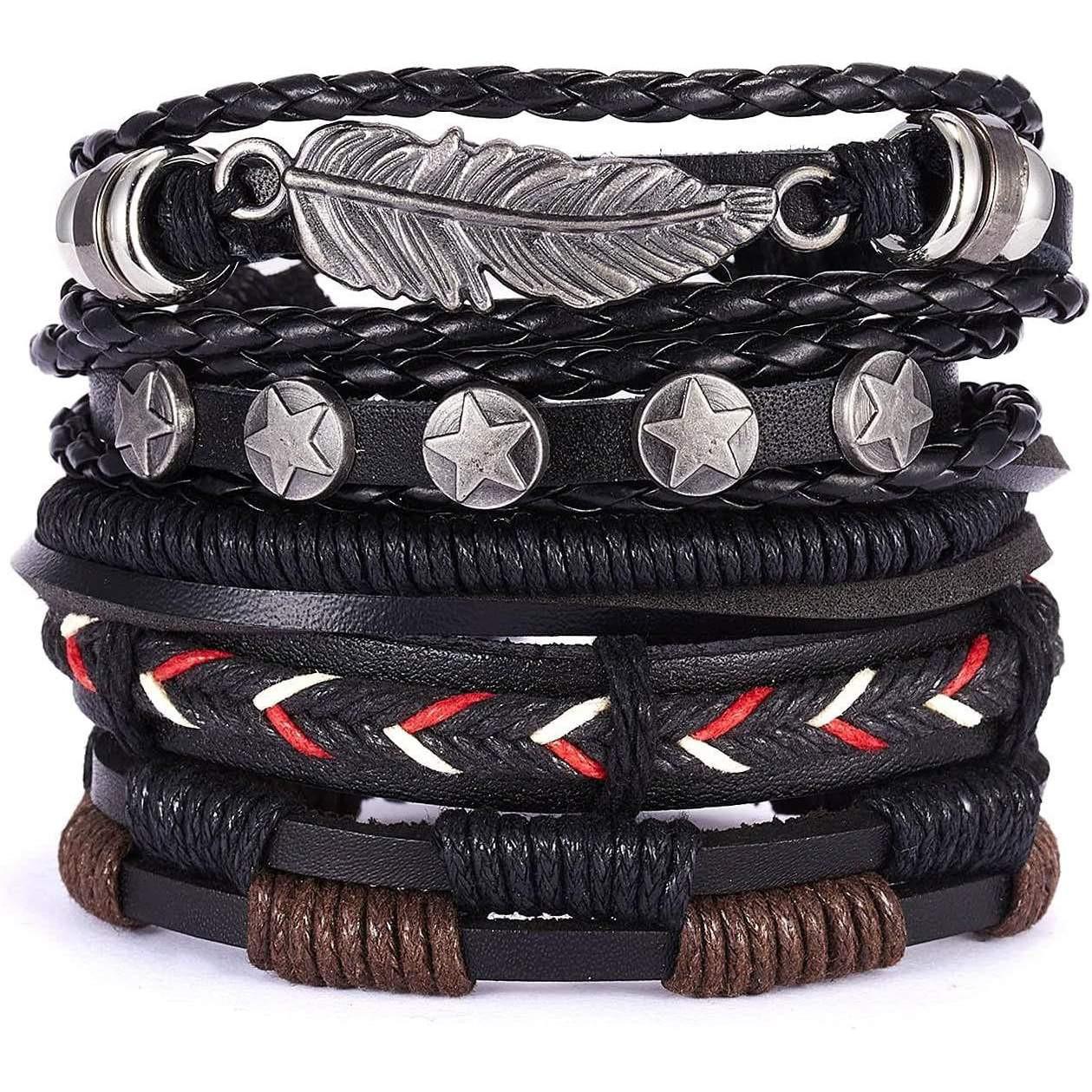 Image of Tolle Armbänder – Kunstleder Und Metall – 4 Stück Unisex ONE SIZE