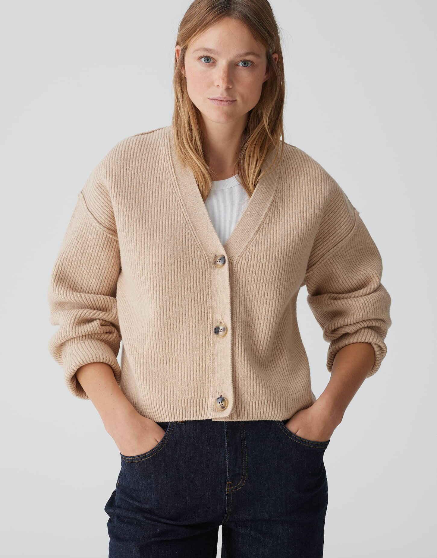 OPUS  Cardigan Dautuma Boxy Silhouette 