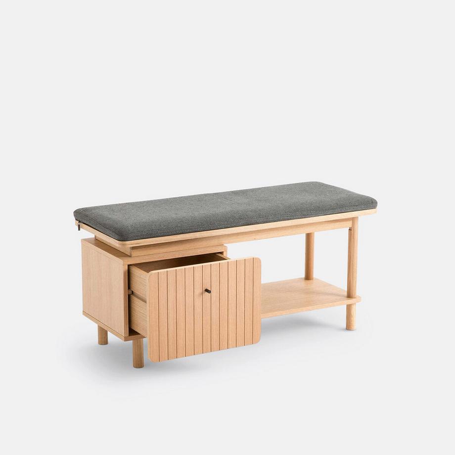 La Redoute Intérieurs Banc de rangement chêne et plaqué  