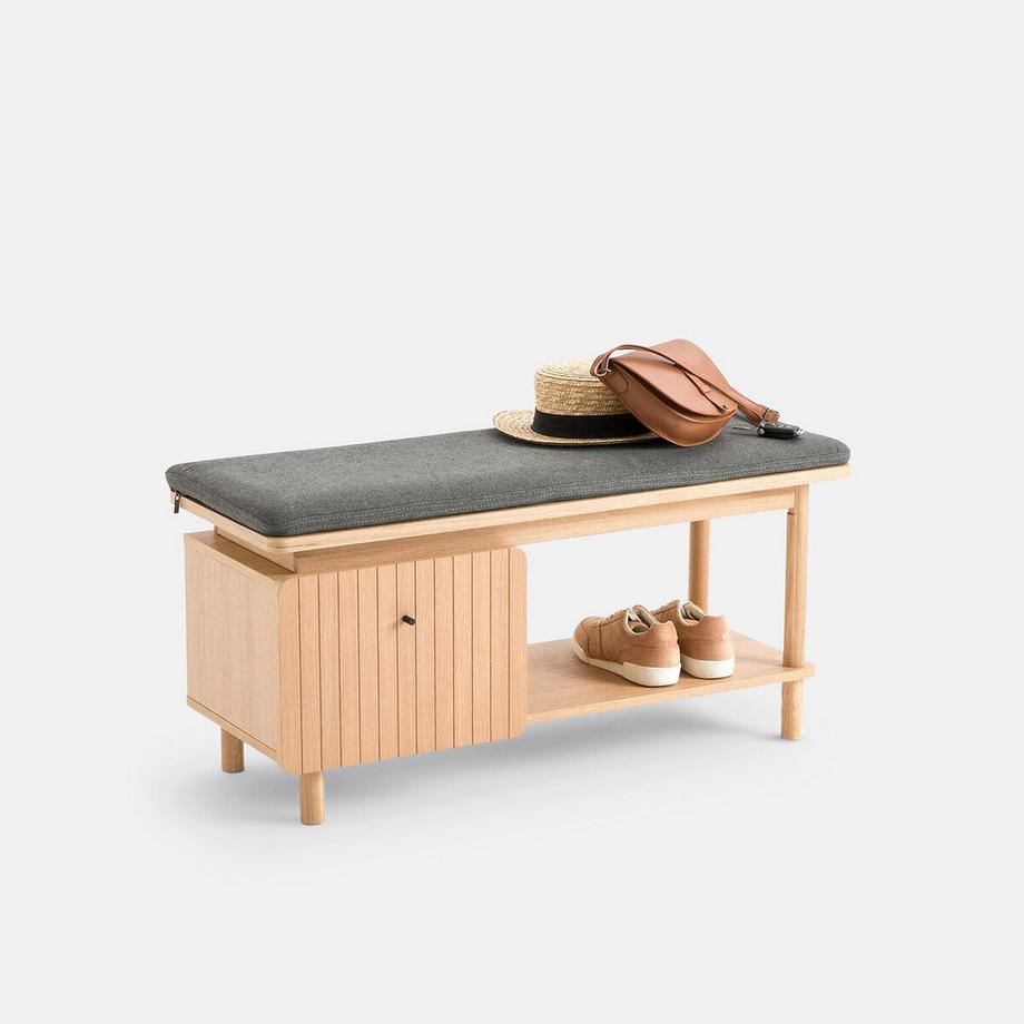 La Redoute Intérieurs Banc de rangement chêne et plaqué  