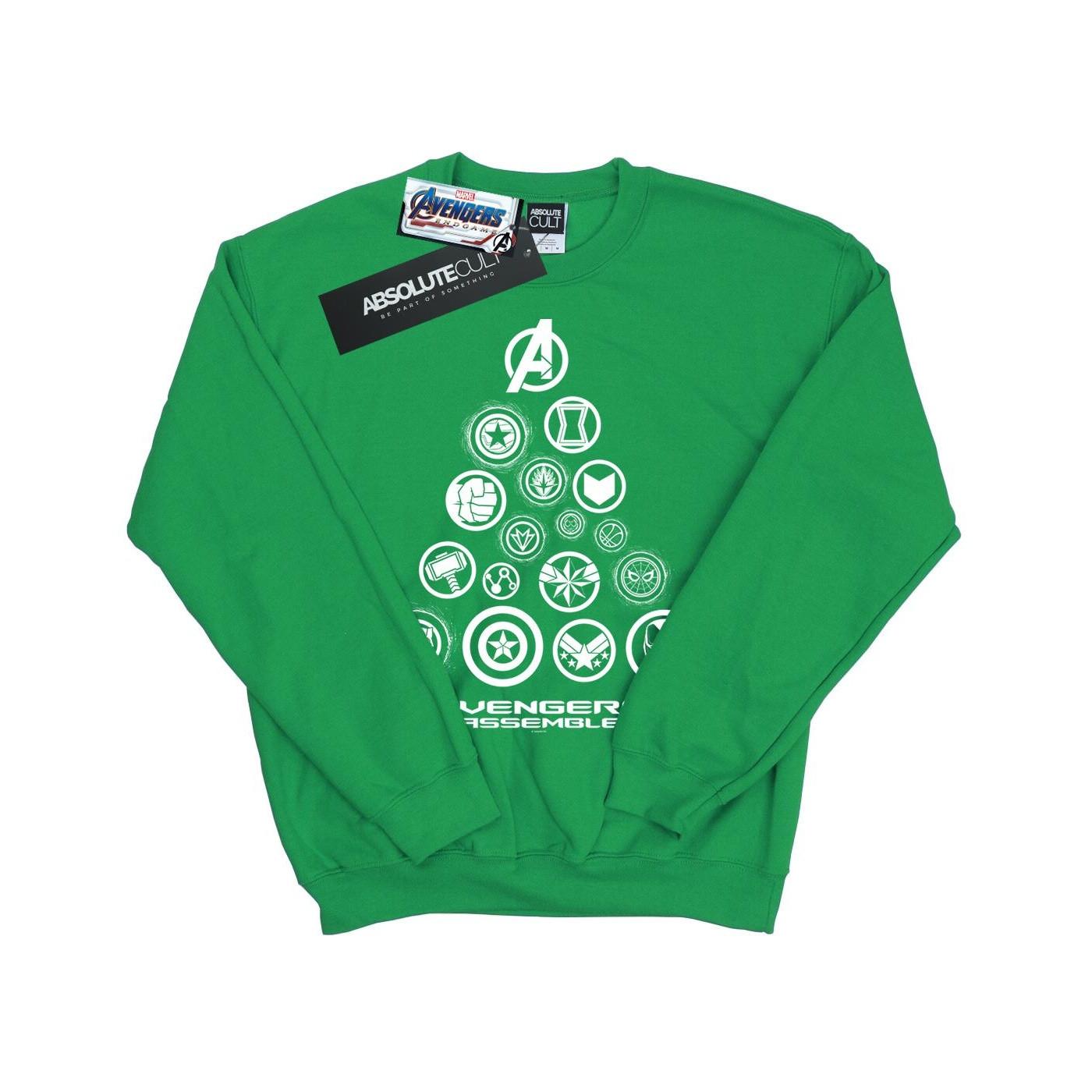 Image of Avengers Endgame Pyramid Icons Sweatshirt Damen Grün XL