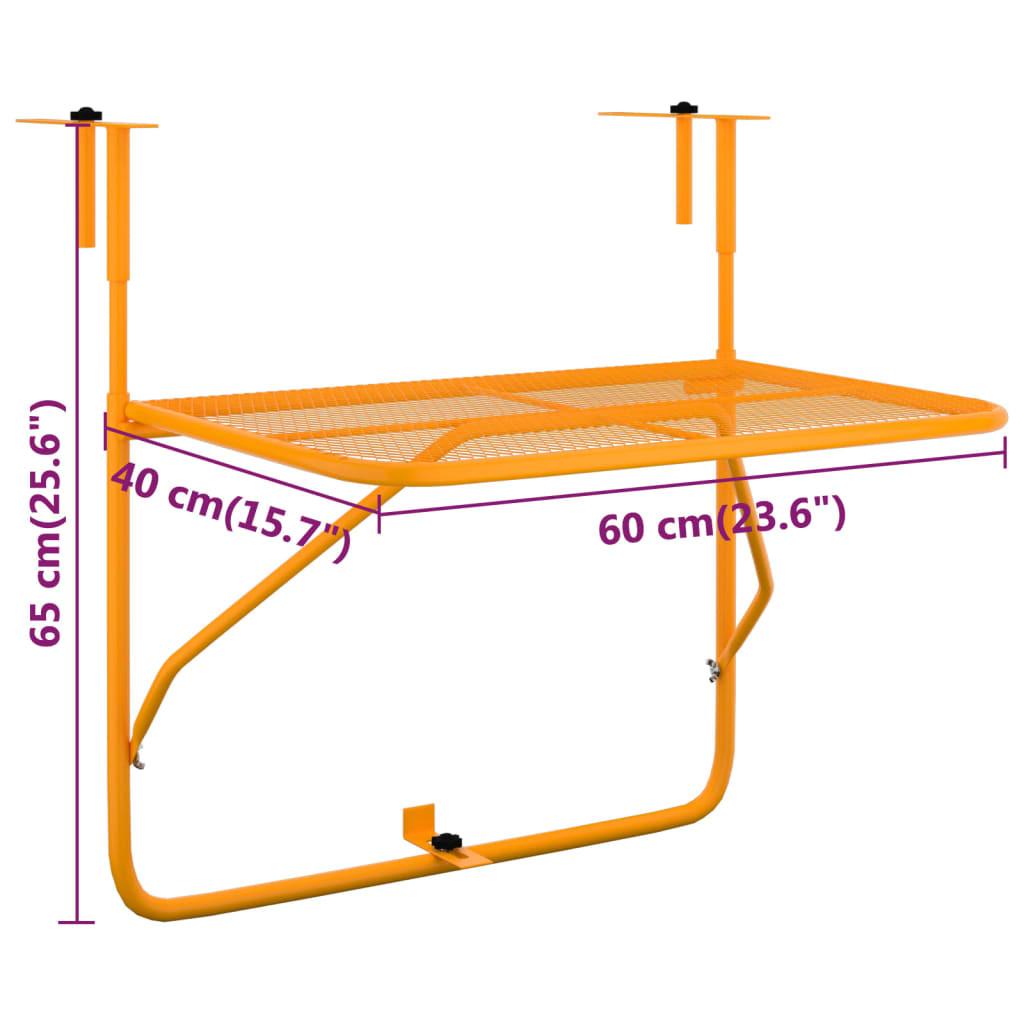 VidaXL Table de balcon acier  