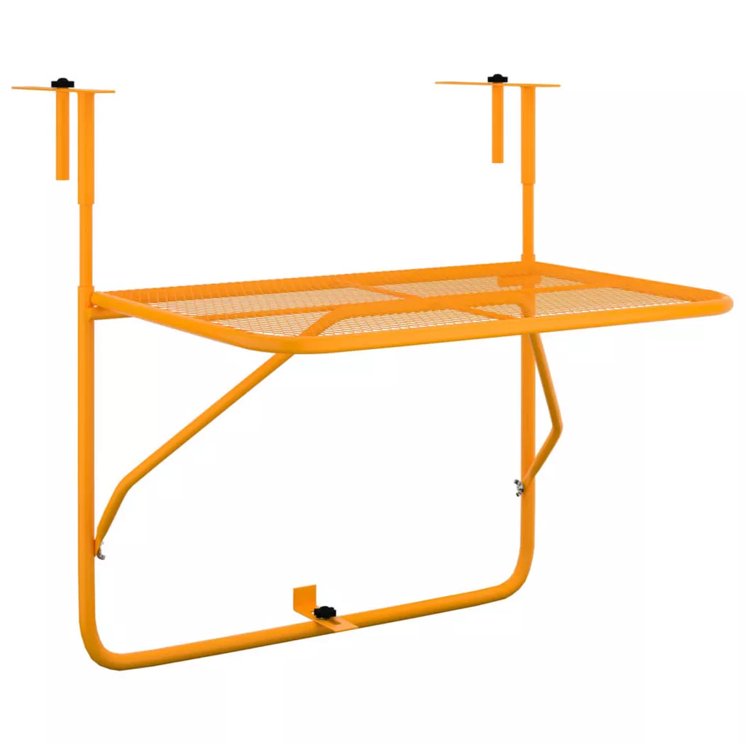 VidaXL - Table de balcon acier, One Size, Jaune Bariolé