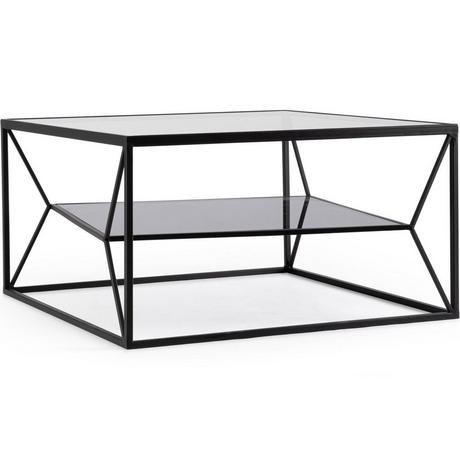 mutoni Table basse Hydra noir 70x70x38  