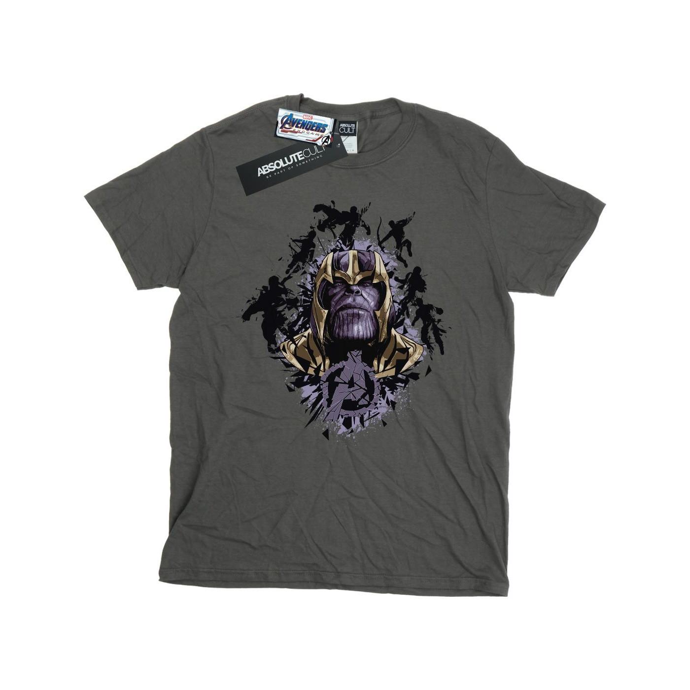 Image of Avengers Endgame Warlord Thanos Tshirt Damen Charcoal Black S