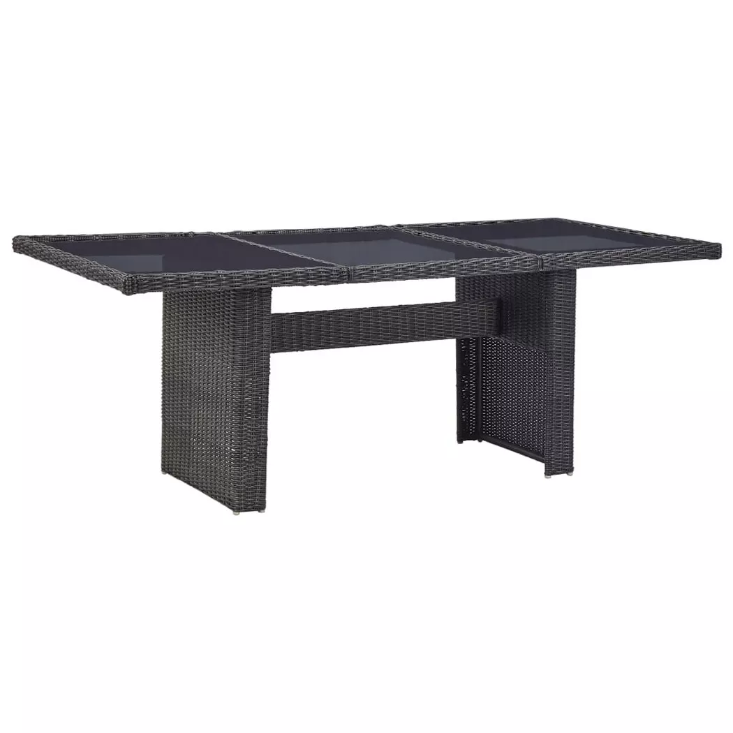 VidaXL - Gartentisch poly-rattan, One Size, Schwarz